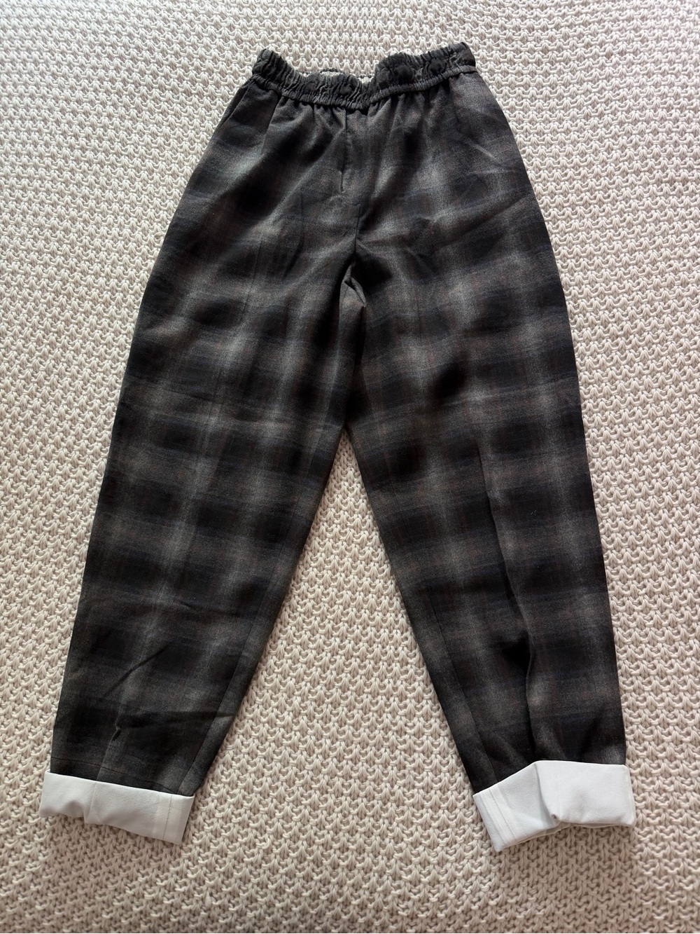 Wilfred Le Fou Anise Plaid Elastic Waist Trousers
